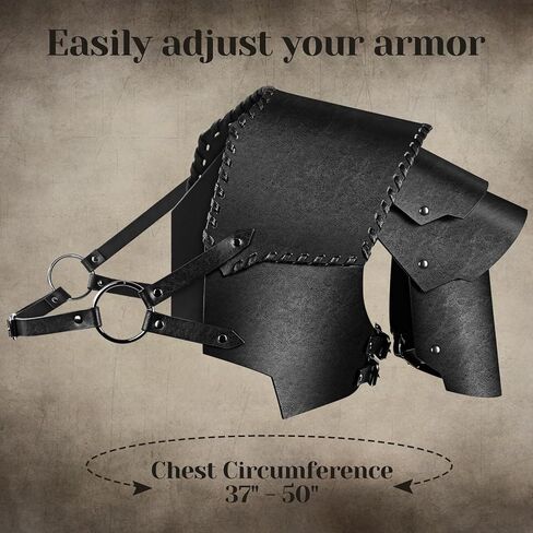 Medieval Armor Faux Leather Pauldron Shoulder Armor, Perfect Viking Accessories for LARP, Cosplay, and Halloween in Kuwait