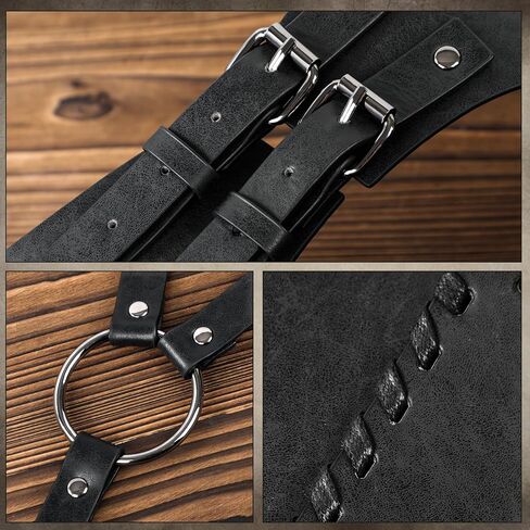 Medieval Armor Faux Leather Pauldron Shoulder Armor, Perfect Viking Accessories for LARP, Cosplay, and Halloween in Kuwait