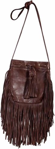 Scully Women's Leather Fringe Crossbody Bag - B184 in Saudi Arabia