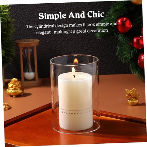 AmoSfun 2PCS Class Candle تغطي ظلال أنبوب شمعة لحفلات الشمعة لشموع اللهب المفتوح لحفلات الزفاف ديكور المنزل والمناسبات الخاصة in Saudi Arabia