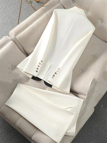 Women Pant Suit 2 Piece Set Fashion Office Business Work Wear Formal Blazer Jacket and Trouser in Saudi Arabia