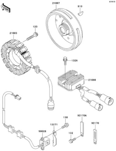 Magneto Stator Fits Kawasaki Brute Force 650 KVF650D KVF650E 4X4 (2005-2013) in Saudi Arabia