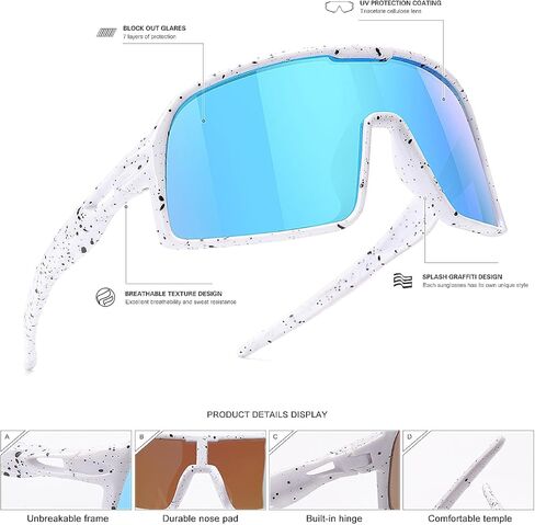 3PACK Kids Baseball Sunglasses for Boys Girls Polarized Youth Softball Cycling Sports UV400 Protection Goggles in Saudi Arabia