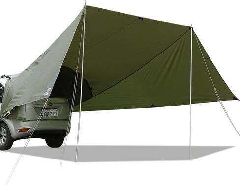 Portable Car Awning for SUV, Vehicle Awning for Camping Van Truck, Needn't Roof Rack Hardwares Waterproof UV50+ in Kuwait