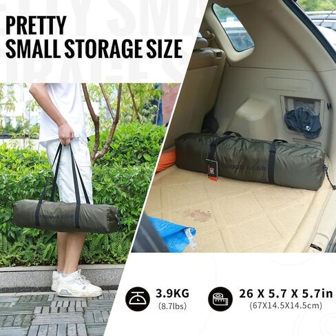 Portable Car Awning for SUV, Vehicle Awning for Camping Van Truck, Needn't Roof Rack Hardwares Waterproof UV50+ in Kuwait