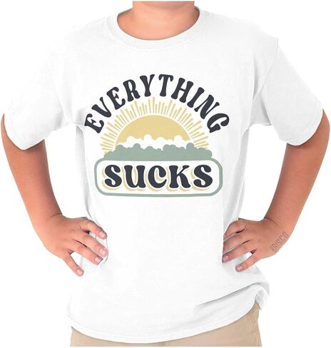 Everything Sucks Sunset Attitude Crewneck T Shirts Boy Girl in Saudi Arabia