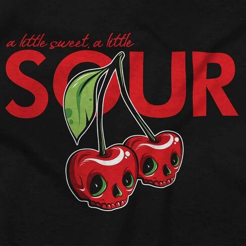 Brisco Brands Cherry Skulls Little Sweet and Sour Crewneck T Shirts Boy Girl in Saudi Arabia