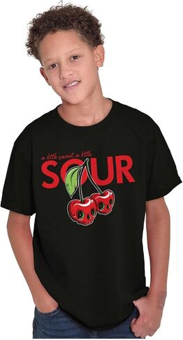 Brisco Brands Cherry Skulls Little Sweet and Sour Crewneck T Shirts Boy Girl in Saudi Arabia