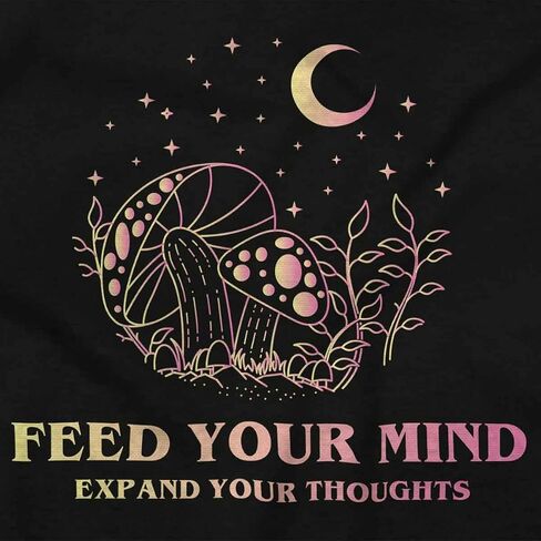 Brisco Brands Inspirational Feed Your Mind Saying Crewneck T Shirts Boy Girl in Saudi Arabia