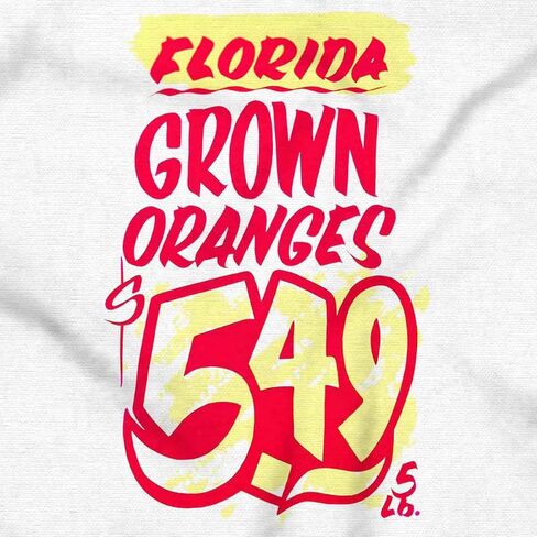Brisco Brands Florida Grown Oranges Food Poster Crewneck T Shirts Boy Girl in Saudi Arabia