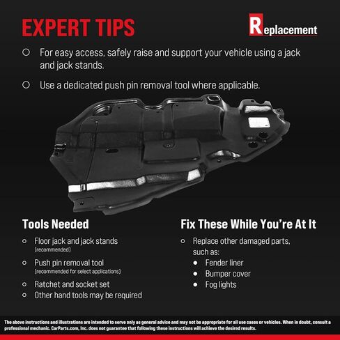 Garage-Pro Center Engine Splash Shield متوافق مع Dodge Charger 2015-2023 ، Challenger 2018-2023 ، طراز محرك العجلات الخلفية in Saudi Arabia