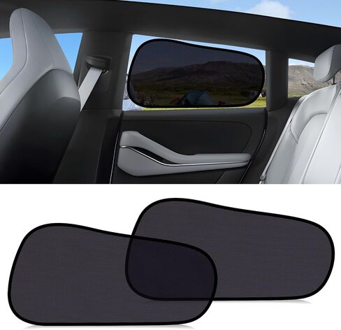 Zatooto Tesla Model Y Shades for Window Window Sun Shade شبه شفافة ثابتة مخصص مناسب 2020-2024 | 95 ٪ الأشعة فوق البنفسجية والحرارة | حماية الخصوصية | لا يوجد تثبيت لاصق خالٍ من الأدوات in Kuwait