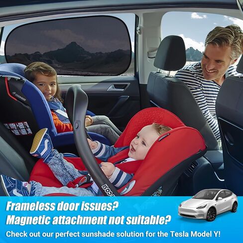 Zatooto Tesla Model Y Shades for Window Window Sun Shade شبه شفافة ثابتة مخصص مناسب 2020-2024 | 95 ٪ الأشعة فوق البنفسجية والحرارة | حماية الخصوصية | لا يوجد تثبيت لاصق خالٍ من الأدوات in Kuwait