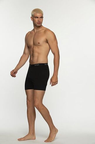 Buffalo David Men's 3 Pack Knit Boxers (Black/Black/Black, Large) in Saudi Arabia