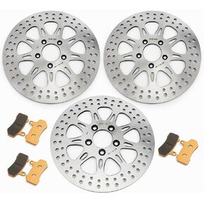 TOFR 11.8" Front Rear Brake Rotors Discs Pads for Harely Touring Electra Street Glide Glide Road King Road Glide FLHX FLHT FLHTC FLHTCU RLHRC FLHR FLTR FLTRX FLTRU 2008-2020 in Saudi Arabia