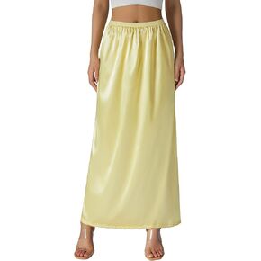Women Half Slip Underskirt Elastic Waist Inner Lining for Midi Skirt Long Underskirt Petticoat Shirt Skirt Extender in Saudi Arabia