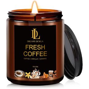 شموع قهوة طازجة ، شمعة معطرة على القهوة ، شموع فول الصويا الطبيعية للمنزل المعطرة ، طويلة الأمد مع زمن حرق مدتها 50 ساعة ، هدايا للرجال نساء in Saudi Arabia