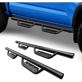 TAC Side Steps Compatible with 2020-2025 Jeep Gladiator JT | 4" Drop Running Boards Nerf Bars | Pickup Truck Off-Road Exterior Accessories | Fine Texture Black 2pcs in Saudi Arabia