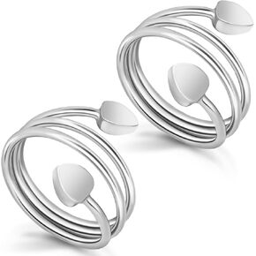 حلقات النحاس للنساء ، حلقات مغناطيسية للتصريف اللمفاوي مع 3500 مغناطيس غاوس ، حلقة التخلص من السموم المغناطيسية 100 ٪ هدية مجوهرات النحاس النقي (2 أجهزة الكمبيوتر الذهب الوردية) in Kuwait