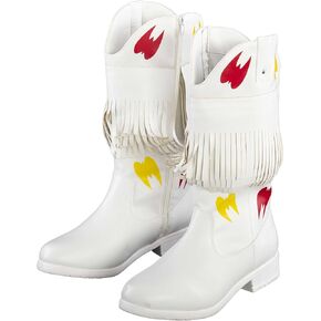 Ultimate Wrestler Warrior White Boots with Logo Halloween Costume Cosplay in Kuwait