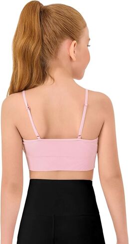 Haloumoning Girls Training Bra Kids Adjustable Sports Bra Yoga Dance Crop Top 5-14 Years in Saudi Arabia