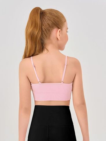 Haloumoning Girls Training Bra Kids Adjustable Sports Bra Yoga Dance Crop Top 5-14 Years in Saudi Arabia