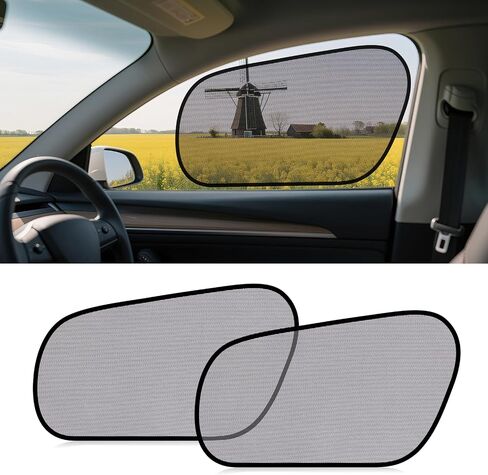 Zatooto Tesla Model Y Shades for Window Window Sun Shade شبه شفافة ثابتة مخصص مناسب 2020-2024 | 95 ٪ الأشعة فوق البنفسجية والحرارة | حماية الخصوصية | لا يوجد تثبيت لاصق خالٍ من الأدوات in Kuwait