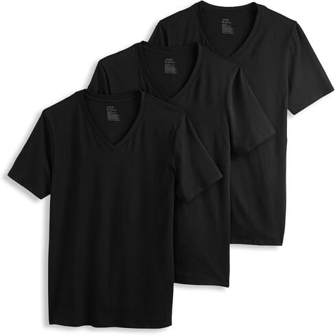 Jockey Men's Undershirt Cotton Stretch V-Neck Undershirt - 3 Pack in Kuwait