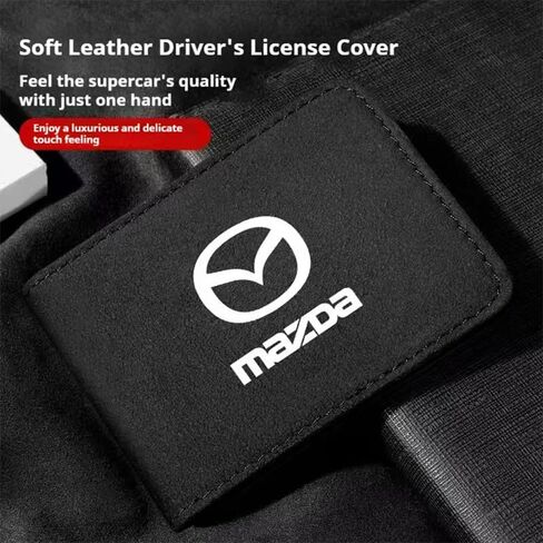 حامل رخصة قيادة الجلود لـ Mazda CX-30 2019 2020 2021 2022 2023 2024 2025 ، حماية النافذة ، وملحقات السيارات ، محفظة حامل بطاقة السيارة ، حامل بطاقة الائتمان ، الأحمر in Kuwait