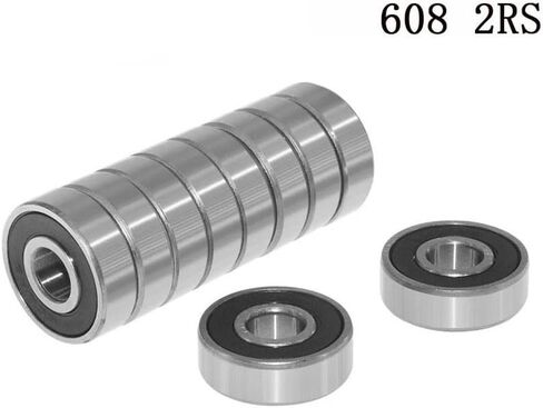 10Pcs/Set 608 2RS Ball Bearing ABEC-1 8X22X7 Mm Deep Groove Steel Sealed Ball Bearings 608RS Z3V3 608-2RS 608rs Bearing in Saudi Arabia