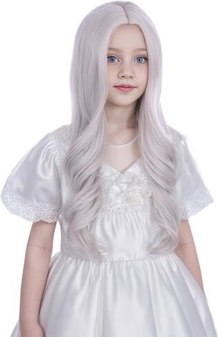 شعر مستعار وردي للأطفال طويل وردي فاتح شعر مستعار طويل مموج ومجعد شعر مستعار للأطفال وردي فاتح شعر مستعار للفتيات الصغيرات باللون الوردي الجزء الأوسط شعر مستعار صناعي طبيعي مع غطاء شعر مستعار in Kuwait