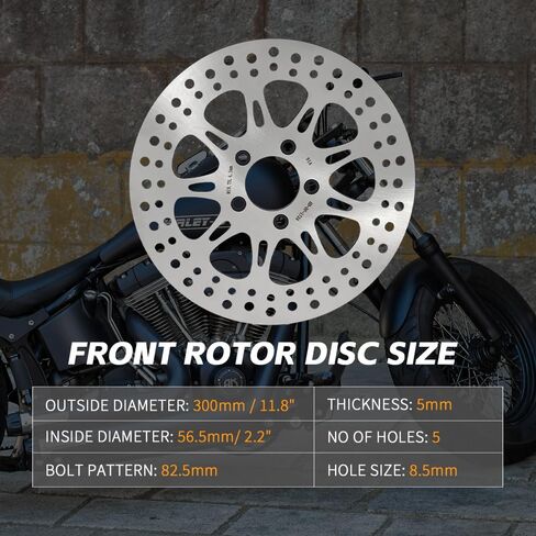 TOFR 11.8 "دوارات الفرامل الخلفية الأمامية أقراص الأقراص لجولة Harely Electra Street Glide Road Road Road Glide flhx flhtc flhtcu rlhrc flhr fltr fltru fltru 2008-2020 in Saudi Arabia