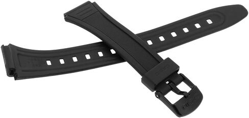 Casio Watch Strap watchband Resin Band Black 18mm W-201-1AVEF W-201 W-201G-9 in Saudi Arabia