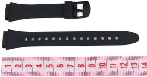 Casio Watch Strap watchband Resin Band Black 18mm W-201-1AVEF W-201 W-201G-9 in Saudi Arabia
