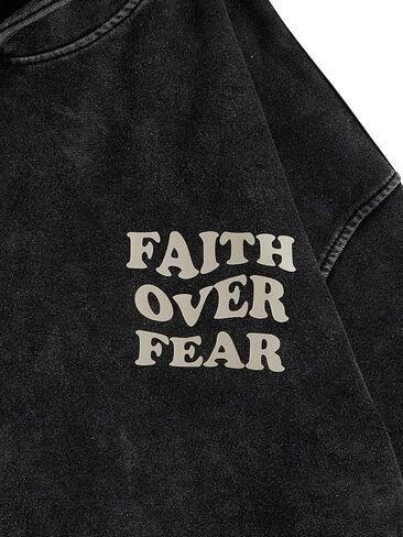 WDIRARA Men's Y2k Letter Graphic Distressed Long Sleeve Hoodie Vintage Hipster Loose Fit Hooded Sweatshirt in Saudi Arabia