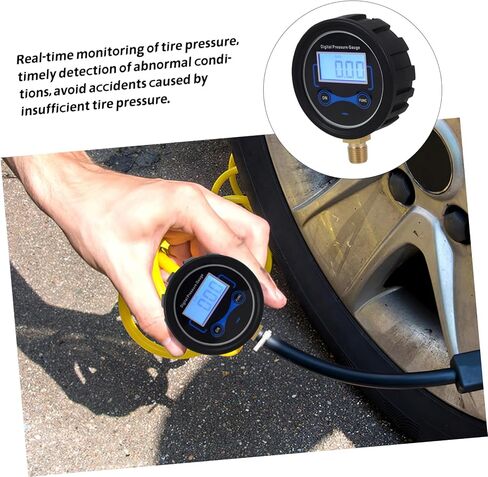 PRETYZOOM Digital Tire Pressure Gauge High Sensitivity Automotive Testing Device for Real Monitoring Lightweight Tire Pressure Tester for Cars Trucks Rvs and Bicycles in Saudi Arabia