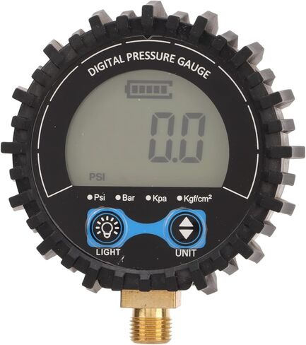 مقياس ضغط الإطارات الرقمية دقة عالية شاشة شاشة LCD أربعة وحدة قابلة للتحويل 3 200psi العجلات إطار هواء مراقبة المختبر M11x1 Thread الأزرق الإضاءة الخلفية لشاحنات السيارات in Saudi Arabia