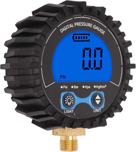 مقياس ضغط الإطارات الرقمية دقة عالية شاشة شاشة LCD أربعة وحدة قابلة للتحويل 3 200psi العجلات إطار هواء مراقبة المختبر M11x1 Thread الأزرق الإضاءة الخلفية لشاحنات السيارات in Saudi Arabia