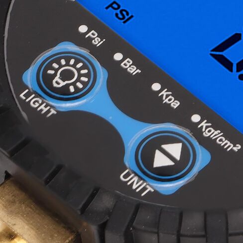 مقياس ضغط الإطارات الرقمية دقة عالية شاشة شاشة LCD أربعة وحدة قابلة للتحويل 3 200psi العجلات إطار هواء مراقبة المختبر M11x1 Thread الأزرق الإضاءة الخلفية لشاحنات السيارات in Saudi Arabia