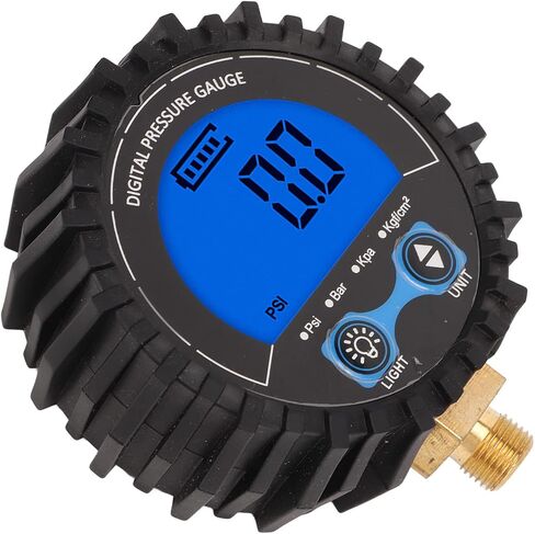 مقياس ضغط الإطارات الرقمية دقة عالية شاشة شاشة LCD أربعة وحدة قابلة للتحويل 3 200psi العجلات إطار هواء مراقبة المختبر M11x1 Thread الأزرق الإضاءة الخلفية لشاحنات السيارات in Saudi Arabia