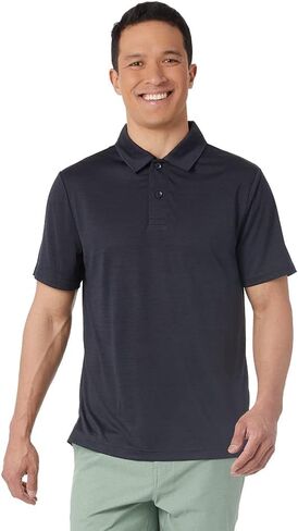 32 Degrees Men’s Everyday Micro Stripe Polo Shirt | Moisture Wicking | Stretch Comfort | Golf | Office in Saudi Arabia