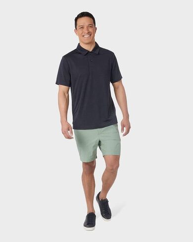 32 Degrees Men’s Everyday Micro Stripe Polo Shirt | Moisture Wicking | Stretch Comfort | Golf | Office in Saudi Arabia