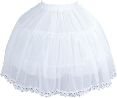 Crinoline Underskirt Petticoat Cage 2 Hoops Knee Length for Women Girls Bridal Dress Vintage Gown Colorless Hoop Skirt in Saudi Arabia
