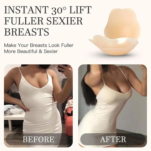 Sticky Bra Backless Strapless Bras, Invisible Comfortable Adhesive Push Up Bra Breast Lift Pasties Reusable in Saudi Arabia