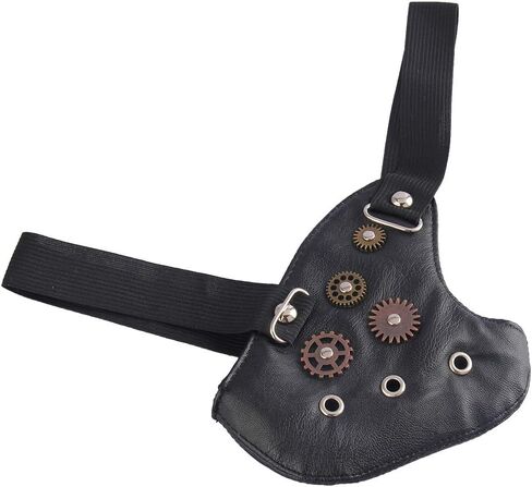 COOLLA Punk Leather Mask Motorcycle Biker Half Face Mask Anti-Dust Sport Mask in Kuwait