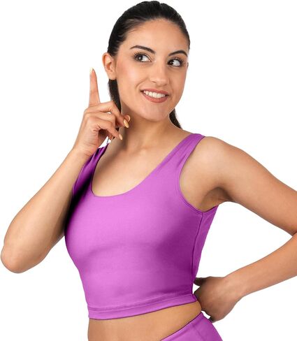 Nirlon U Tank Top Sports Bra - Nirlux Womens Tops & Sports Bras for Women - Light Cups, Scoop Neck Workout Tops for Women in Saudi Arabia