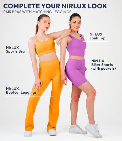 Nirlon U Tank Top Sports Bra - Nirlux Womens Tops & Sports Bras for Women - Light Cups, Scoop Neck Workout Tops for Women in Saudi Arabia
