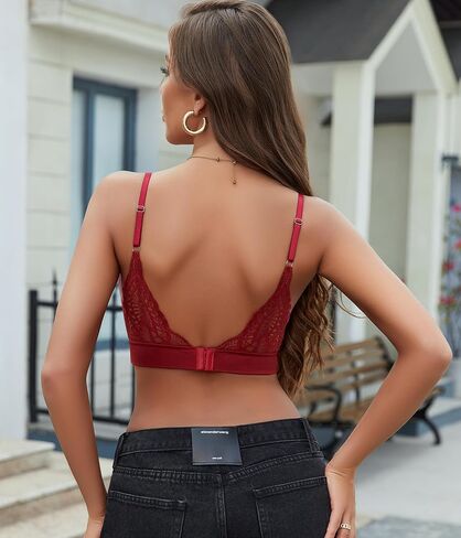 Avidlove Lace Bralette for Women Wireless Mesh Bralettes Sexy v Tank Tank Top مع بطانة أذن أرنب مشروطة in Saudi Arabia