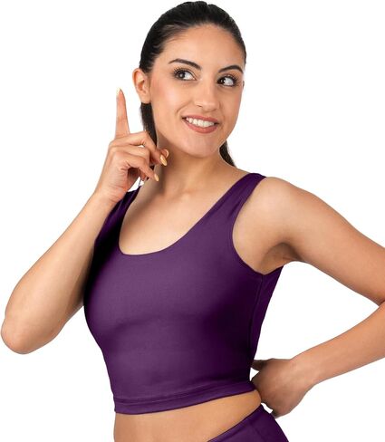 Nirlon U Tank Top Sports Bra - Nirlux Womens Tops & Sports Bras for Women - Light Cups, Scoop Neck Workout Tops for Women in Saudi Arabia