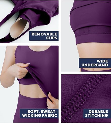 Nirlon U Tank Top Sports Bra - Nirlux Womens Tops & Sports Bras for Women - Light Cups, Scoop Neck Workout Tops for Women in Saudi Arabia